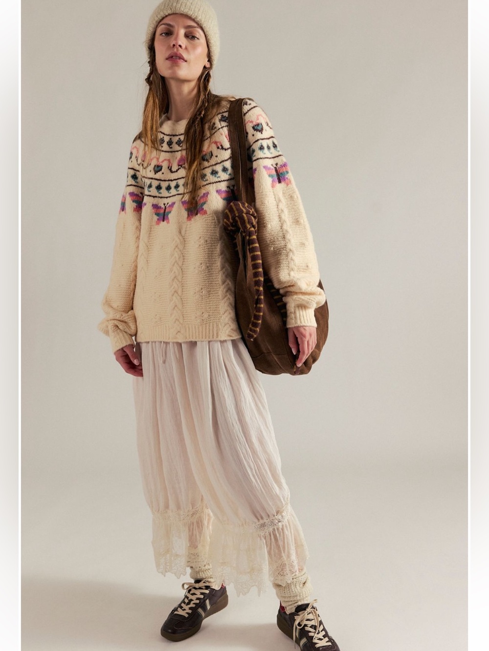 Free People Blooming Bobbles Sweater NWT Size Medium - Picture 3 of 9